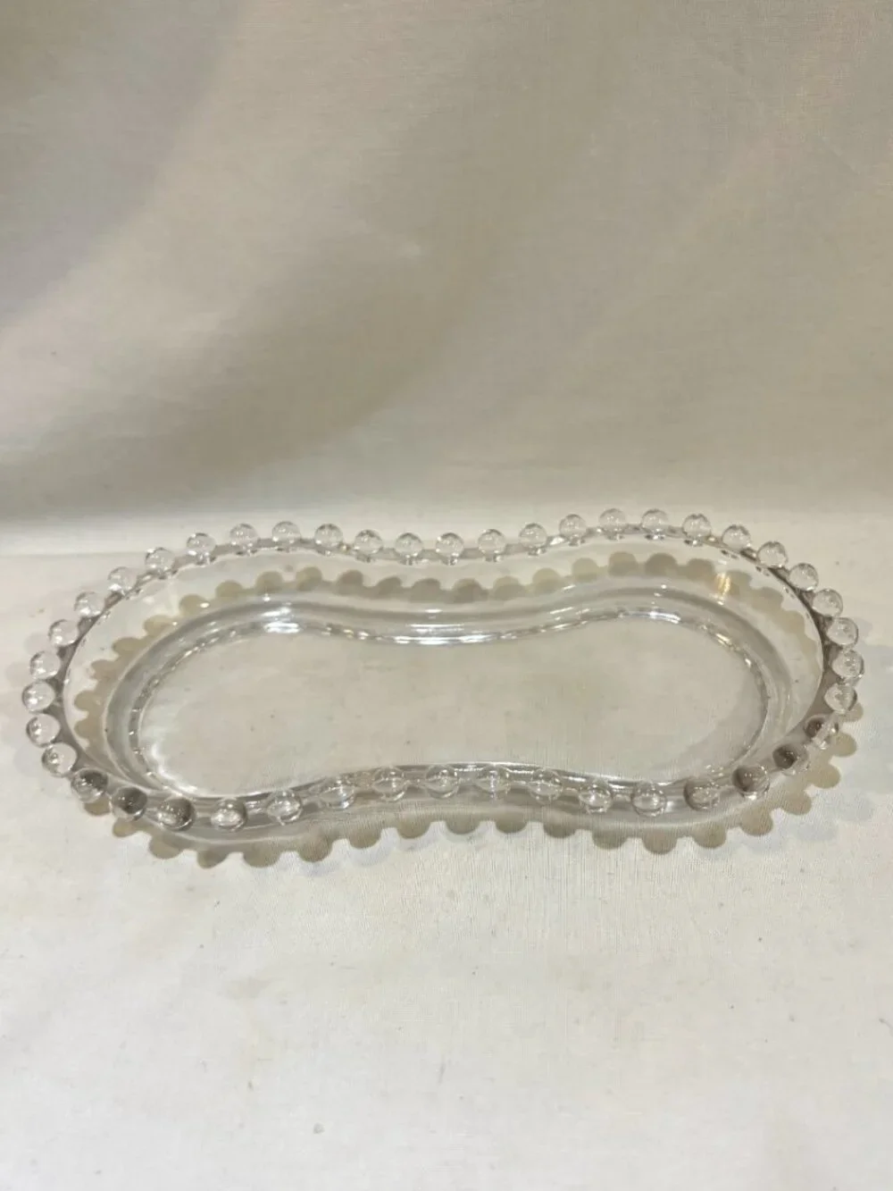 Imperial Clear Glass Candlewick Tray for Creamer Sugar Tray ONLY